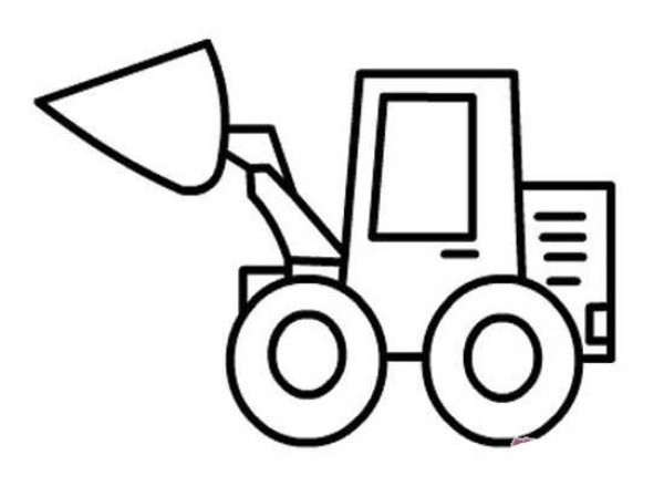 Kindergarten simple forklift simple drawing picture