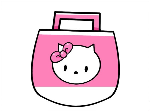 Hello Kitty small handbag simple drawing