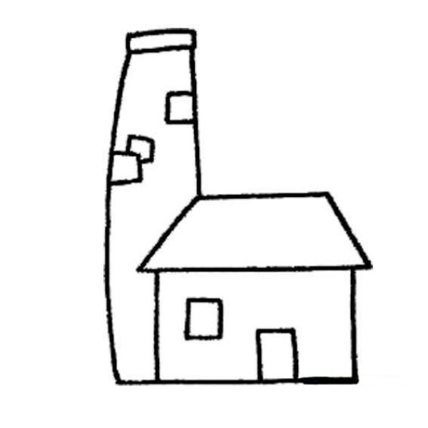 The simplest way to draw a house