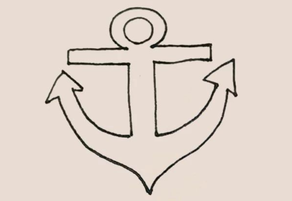 Simple drawing of anchor