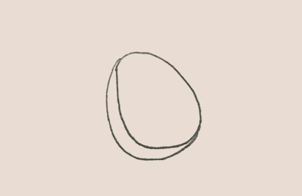 Simple drawing of avocado