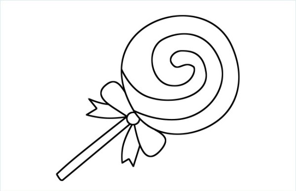 Lollipop simple drawing steps