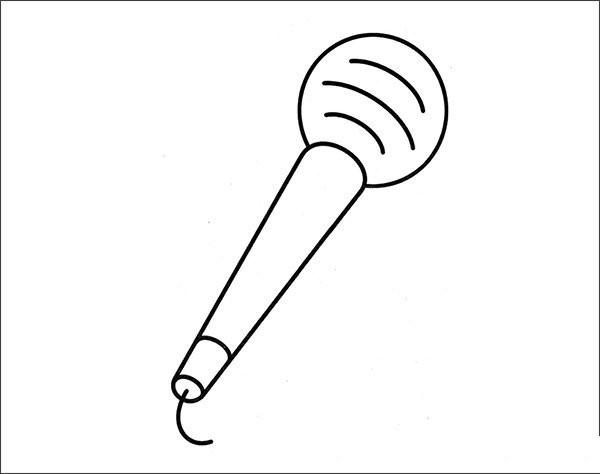 Simple drawing of microphone