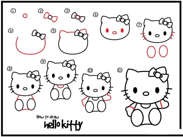 How to draw Hello Kitty