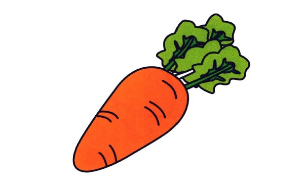 Carrot simple drawing coloring works