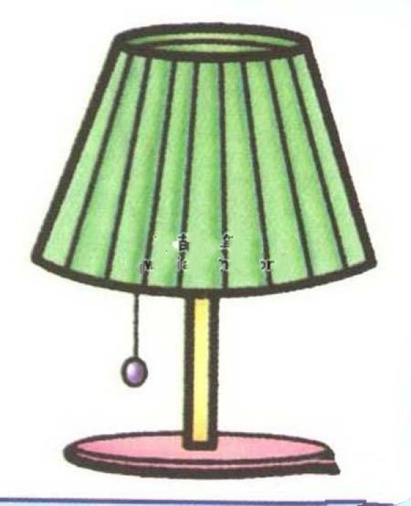 Simple drawing pictures of colored desk lamps