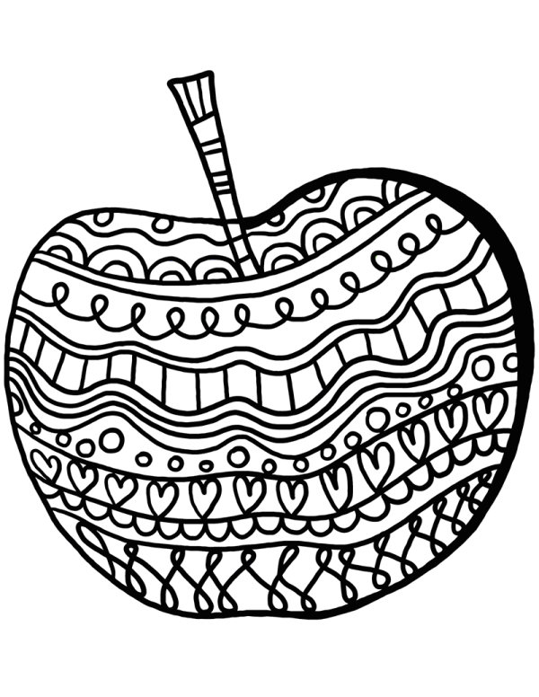 Creative apple simple drawing picture