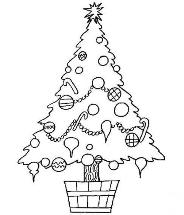 How to draw a simple Christmas tree