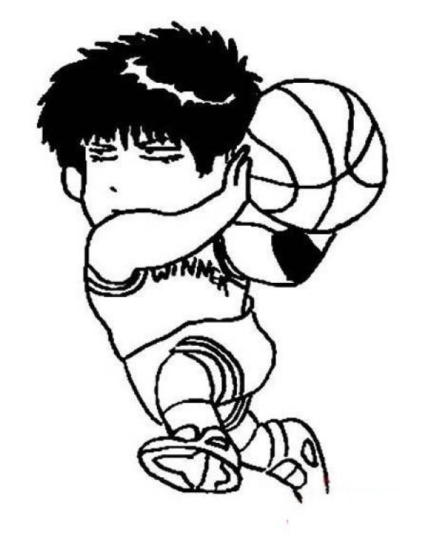 Childrens Cartoon Slam Dunk Master Simple Drawing Picture