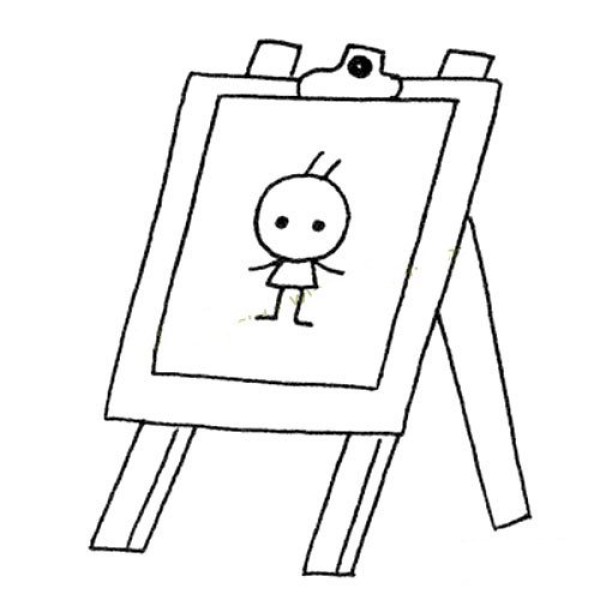 Simple drawing pictures on drawing board