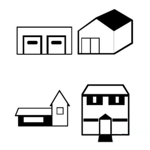 Simple drawing method for children to draw a small house