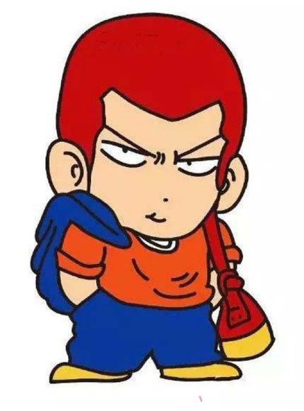 Colorful Slam Dunk Master Sakuragi Hanamichi simple drawing picture for children