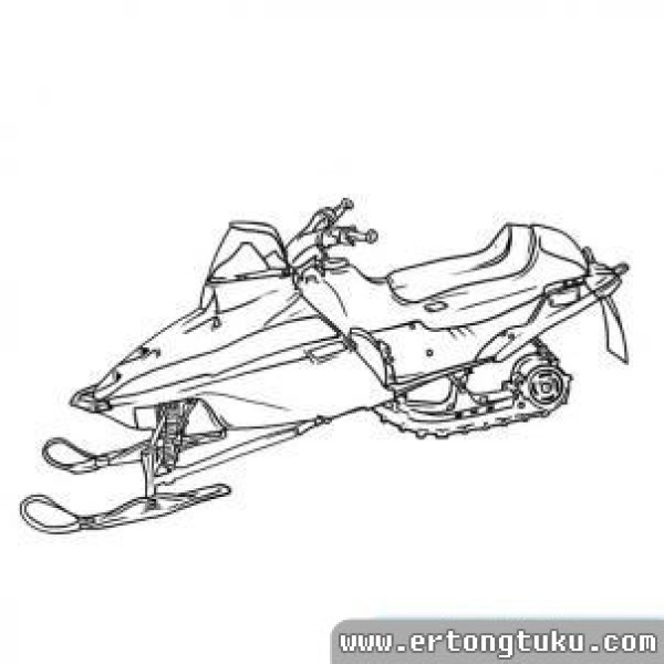 Simple drawing method of snowmobile