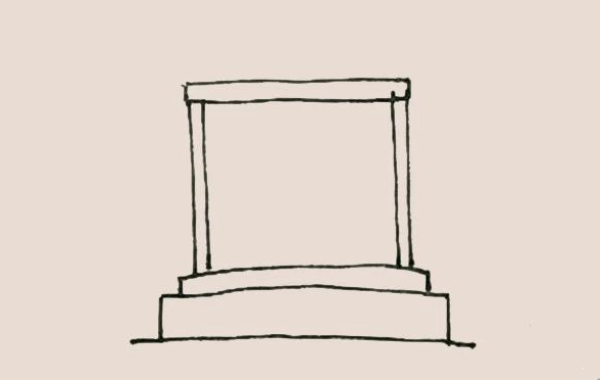 Simple drawing of pavilion