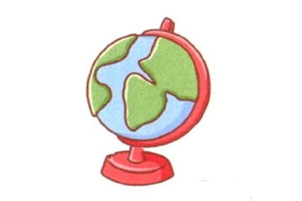 Q version globe simple strokes drawing tutorial