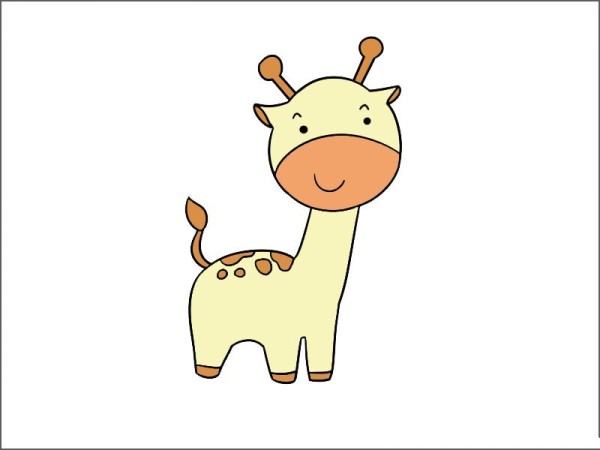 Cute giraffe simple strokes