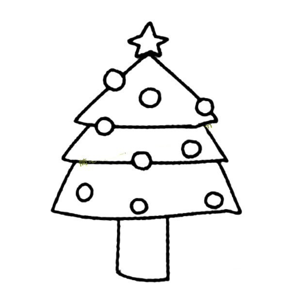 Super simple picture of Christmas tree drawing