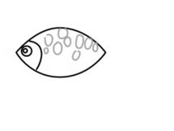 How to draw a little goldfish