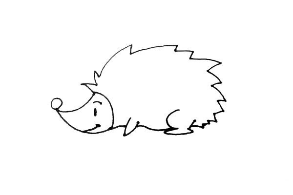 Simple strokes of little hedgehog