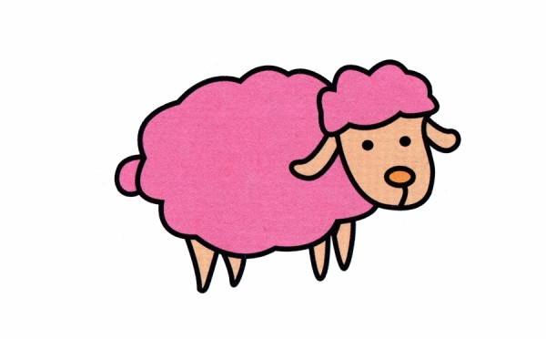 How to draw cute little sheep in simple strokes