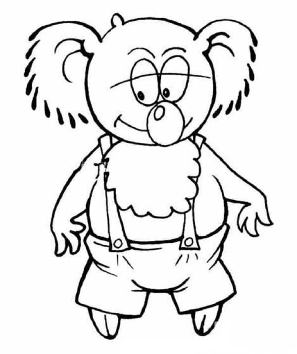 Cartoon Koala Simple Drawing