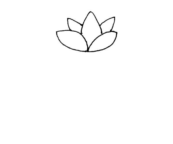 Children learn to draw lotus easily