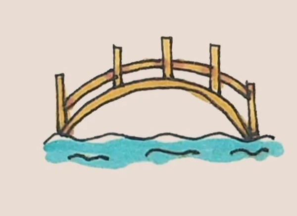 Simple drawing of small bridge