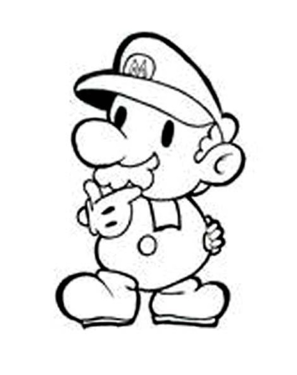 Super Mario simple strokes pictures