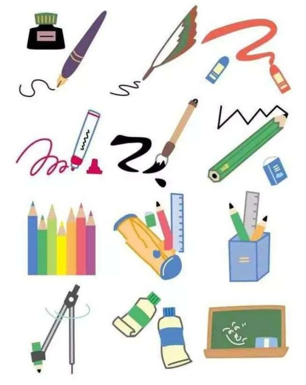 Kindergarten color stationery simple drawing picture