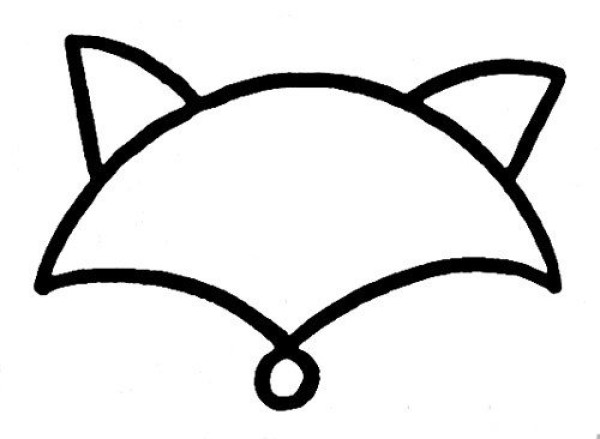 Childrens animal simple drawing fox