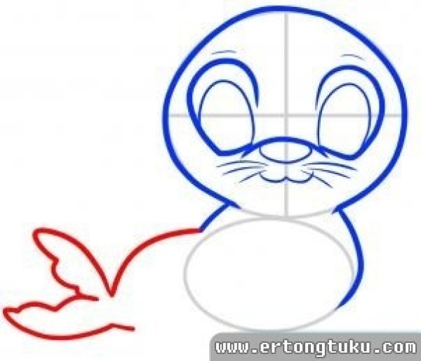 How to draw a baby seal with simple strokes