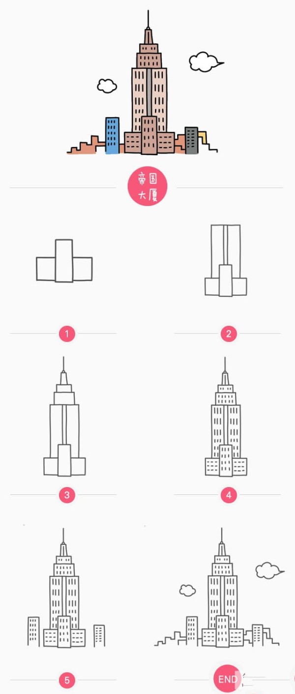 How to draw the Empire State Building in simple strokes