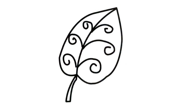 How to draw leaves coloring simple pictures