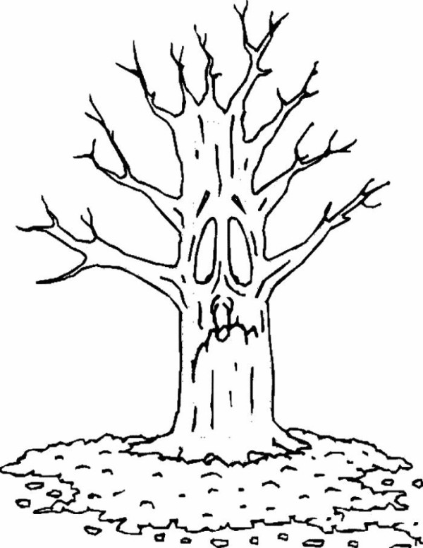 Cartoon tree trunk simple drawing picture