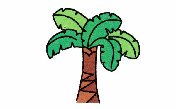 Sharing how to draw cartoon banana tree in simple strokes