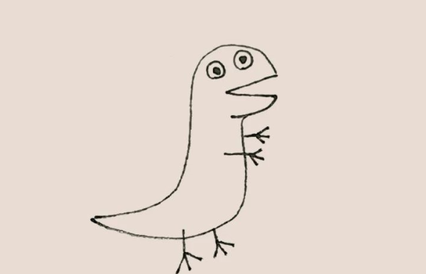 Georges dinosaur simple drawing