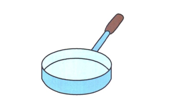 Kitchen supplies pan simple drawing method