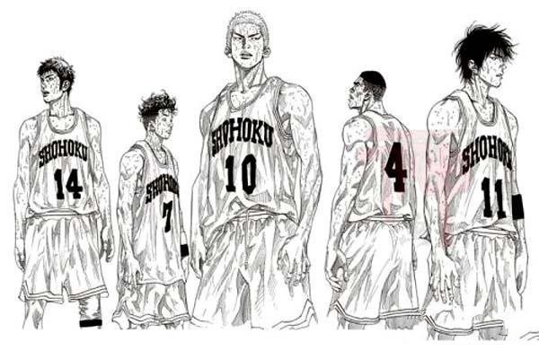 A complete collection of simple drawing pictures of Slam Dunk Masters