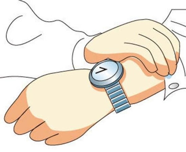 Simple drawing picture of colorful wrist watch