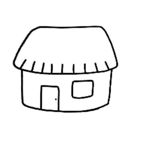 Complete collection of simple strokes of childrens houses