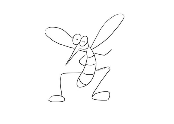 Simple drawing method of mosquito