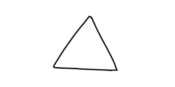 Simple drawing steps of pyramid