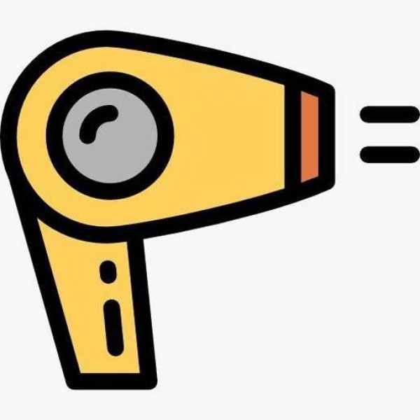 Simple drawing picture of childrens color hair dryer