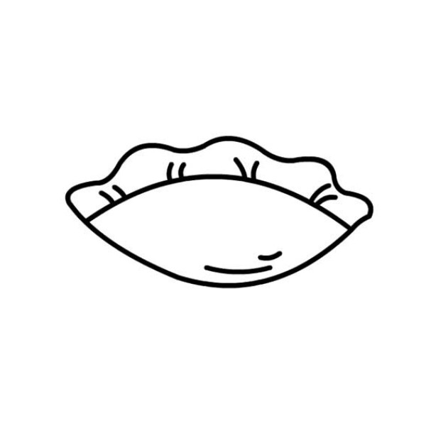 Simple drawing of a big dumpling