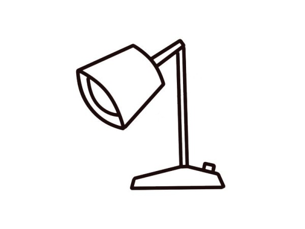 Desk lamp simple drawing picture