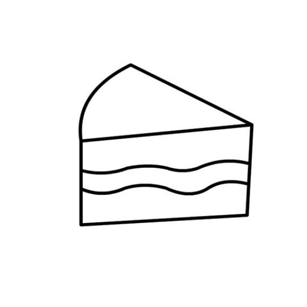 Simple drawing of a delicious birthday cake