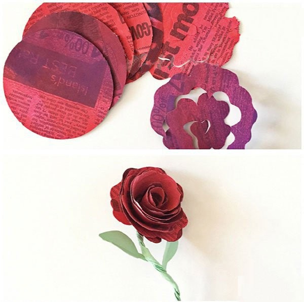 Childrens creative simple rose handmade