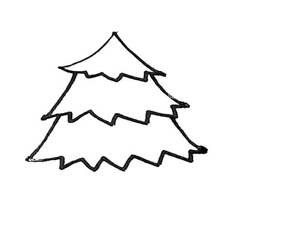 Learn to draw pine trees