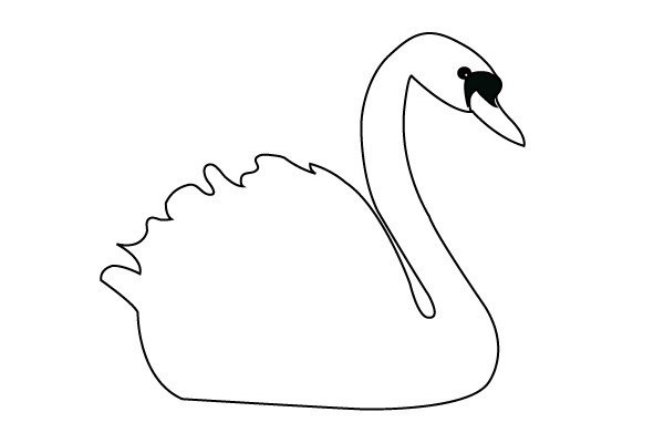 How to draw a swan with simple strokes