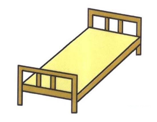 Colorful bed simple drawing pictures